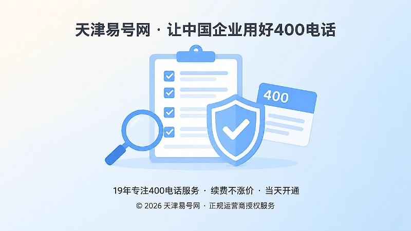 400电话正规落地核验清单聚焦式插画