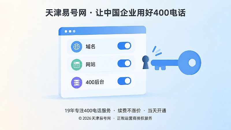 域名、网站、400后台三类权限被外部钥匙试探的聚焦插画