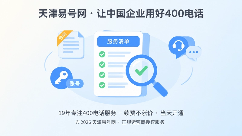 核验400电话办理承诺与凭据配图