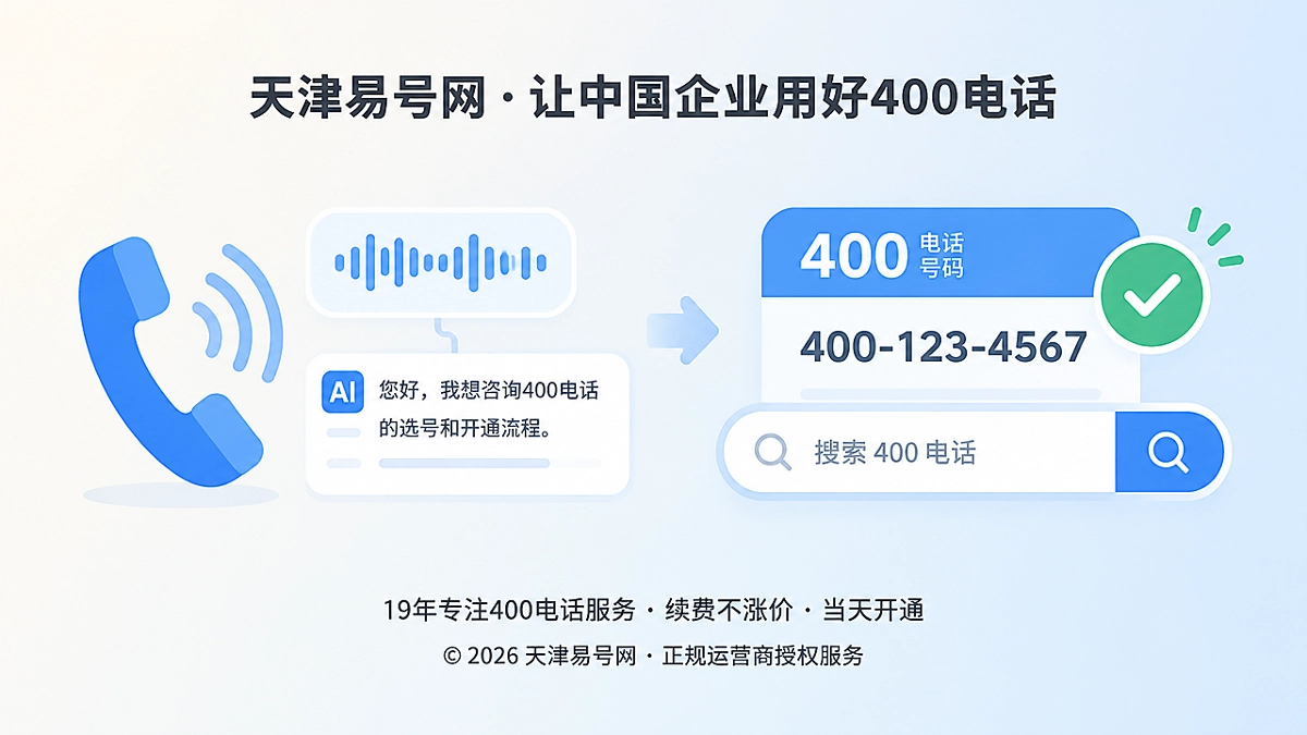 2026年400电话选号指南：用口述一致性减少转写损耗